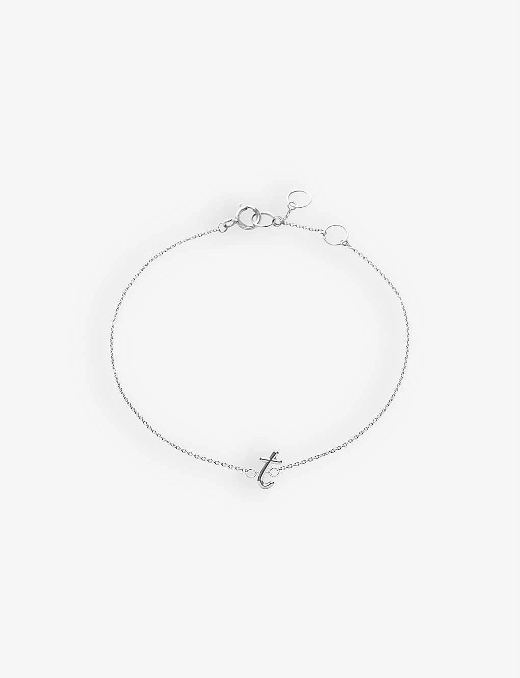 Love Letter T Initial 18ct White-gold Bracelet 3 Love Letter T Initial 18ct White-gold Bracelet