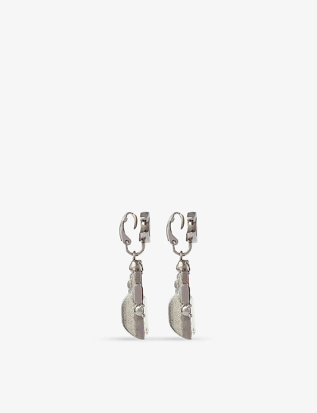 Pre-loved Chanel Art Deco-style Silver-plated Metal And Baguette-cut Swarovski Crystal Clip-on Earrings 4 Pre-loved Chanel Art Deco-style Silver-plated Metal And Baguette-cut Swarovski Crystal Clip-on Earrings - Image 2