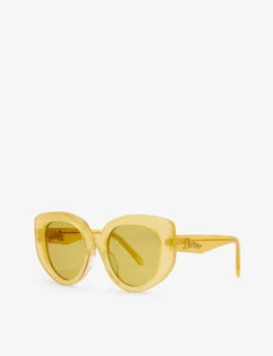 Loewe G736270X16 Butterfly-frame Logo-embellished Acetate Sunglasses 8 Loewe G736270X16 Butterfly-frame Logo-embellished Acetate Sunglasses -Glam Pouch Store R04087756 CANARYYELLOW ALT02