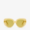 Loewe G736270X16 Butterfly-frame Logo-embellished Acetate Sunglasses 1 Loewe G736270X16 Butterfly-frame Logo-embellished Acetate Sunglasses -Glam Pouch Store R04087756 CANARYYELLOW M