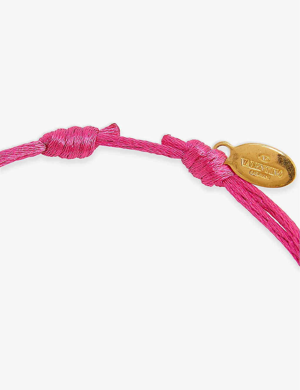 Valentino Garavani VLOGO Swarovski Crystal-embellished Brass And Cord Bracelet 5 Valentino Garavani VLOGO Swarovski Crystal-embellished Brass And Cord Bracelet - Image 3