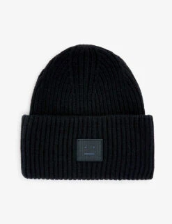 Acne Studios Logo-patch Wool Beanie Hat