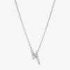 Harry's Lightening Bolt 14ct White-gold And 0.25ct Diamond Necklace -Glam Pouch Store R04092689 WHITEGOLD M