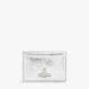 Vivienne Westwood Orb-logo Crinkled Faux-leather Card Holder -Glam Pouch Store R04093395 SILVER M