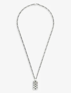 Gucci Signature Sterling-silver Pendant Necklace