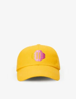 Maje Logo-embroidered Cotton Baseball Cap 9 Maje Logo-embroidered Cotton Baseball Cap -Glam Pouch Store R04101519 JAUNESORANGES ALT02