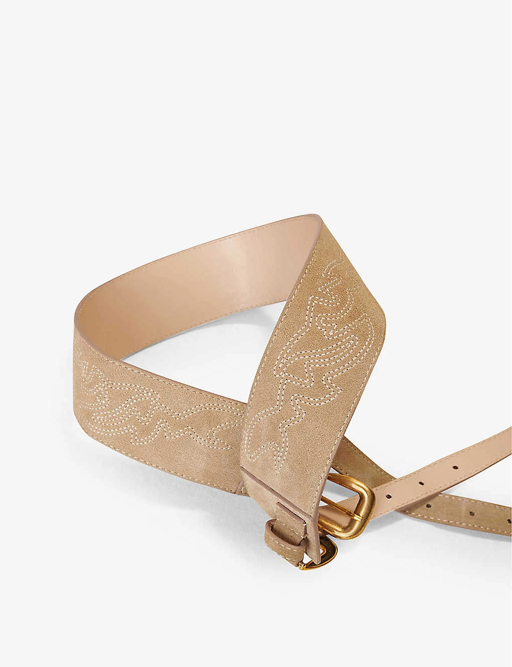 Maje Double-buckle Suede Belt 4 Maje Double-buckle Suede Belt - Image 2