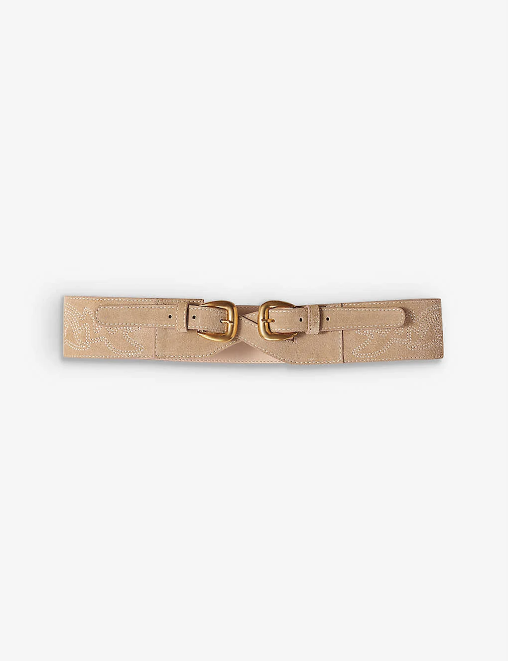 Maje Double-buckle Suede Belt 3 Maje Double-buckle Suede Belt