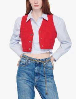 Sandro Byzance Embellished Chain Belt -Glam Pouch Store R04102183 NATURELS ALT02