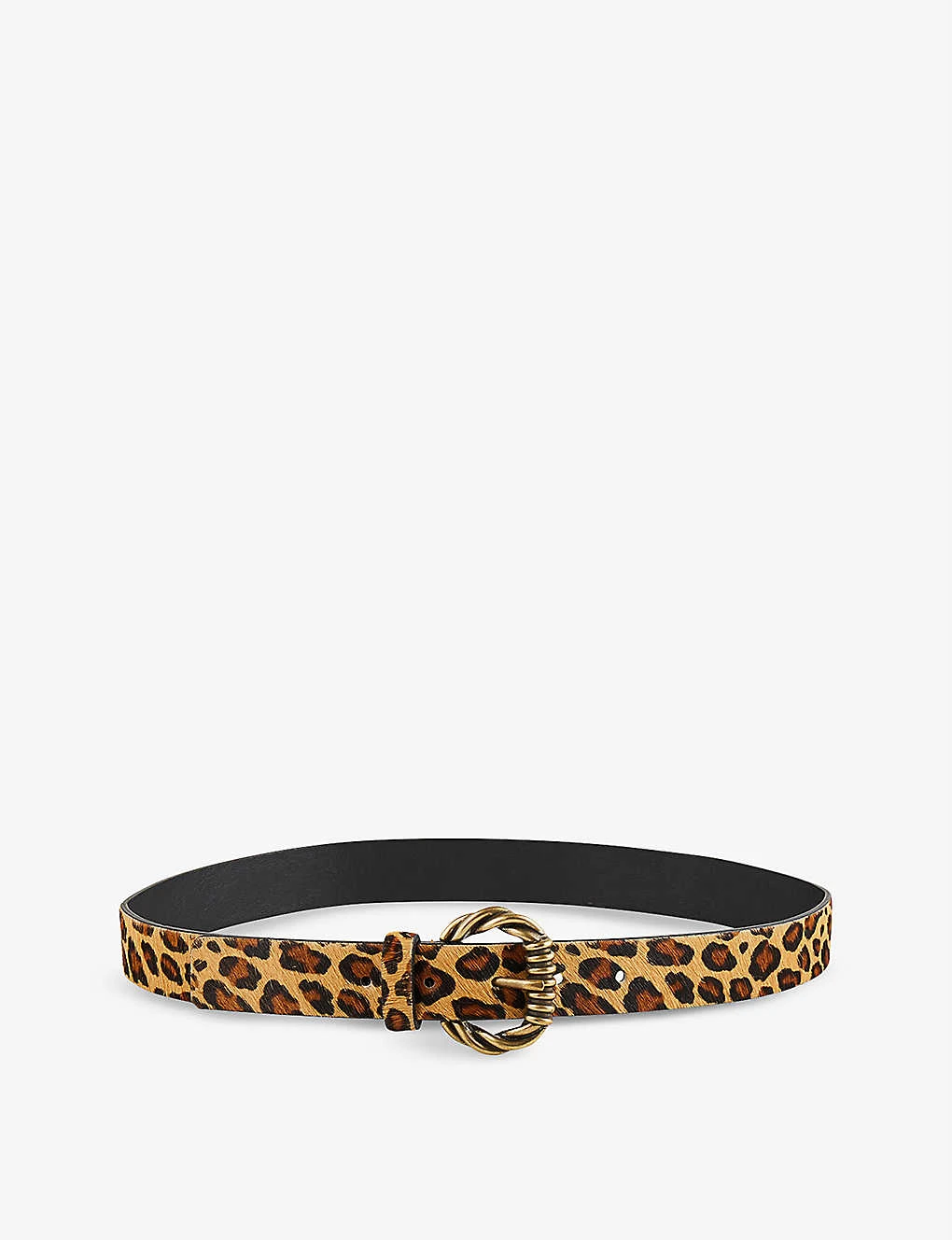 Sandro Leopard Animal-print Faux-fur And Leather Belt 3 Sandro Leopard Animal-print Faux-fur And Leather Belt