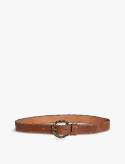 CLAUDIE PIERLOT Avera Round-buckle Leather Belt