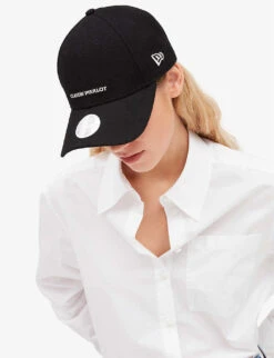 CLAUDIE PIERLOT Logo-embroidered Wool-blend Baseball Cap 8 CLAUDIE PIERLOT Logo-embroidered Wool-blend Baseball Cap -Glam Pouch Store R04103501 NOIRGRIS ALT01
