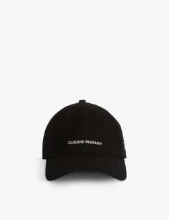 CLAUDIE PIERLOT Logo-embroidered Wool-blend Baseball Cap 9 CLAUDIE PIERLOT Logo-embroidered Wool-blend Baseball Cap -Glam Pouch Store R04103501 NOIRGRIS ALT02