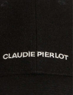 CLAUDIE PIERLOT Logo-embroidered Wool-blend Baseball Cap 11 CLAUDIE PIERLOT Logo-embroidered Wool-blend Baseball Cap -Glam Pouch Store R04103501 NOIRGRIS ALT04