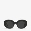 Balenciaga BB0235S Round-frame Acetate Sunglasses 1 Balenciaga BB0235S Round-frame Acetate Sunglasses -Glam Pouch Store R04103794 BLACK M