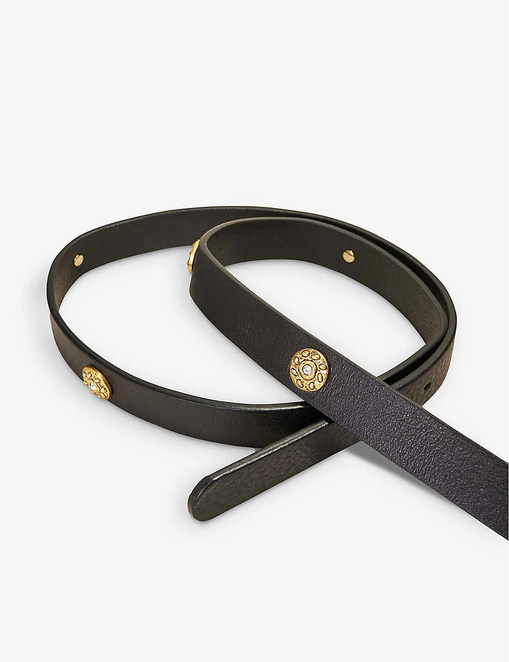 Maje Studded Crystal-embellished Leather Belt 5 Maje Studded Crystal-embellished Leather Belt - Image 3