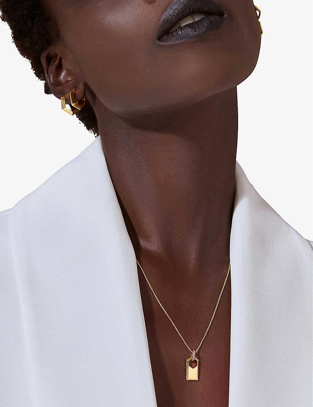 ID 22ct Yellow Gold-plated Sterling Silver And White Topaz Necklace 4 ID 22ct Yellow Gold-plated Sterling Silver And White Topaz Necklace - Image 2