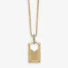ID 22ct Yellow Gold-plated Sterling Silver And White Topaz Necklace 2 ID 22ct Yellow Gold-plated Sterling Silver And White Topaz Necklace -Glam Pouch Store R04104124 GOLD M