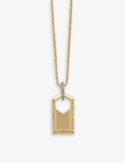 ID 22ct Yellow Gold-plated Sterling Silver And White Topaz Necklace