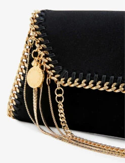 STELLA MCCARTNEY Falabella Satin Clutch Bag -Glam Pouch Store R04105533 BLACK ALT01
