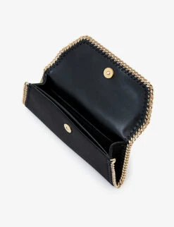 STELLA MCCARTNEY Falabella Satin Clutch Bag -Glam Pouch Store R04105533 BLACK ALT03