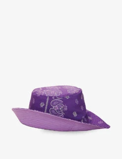 Maje Paisley-print Cotton Bucket Hat -Glam Pouch Store R04107652 VIOLETS ALT01