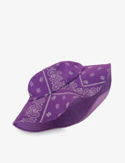 Maje Paisley-print Cotton Bucket Hat -Glam Pouch Store R04107652 VIOLETS ALT02