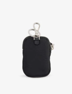 Prada Brand-patch Shell Pouch Keyring -Glam Pouch Store R04107963 BLACK ALT02