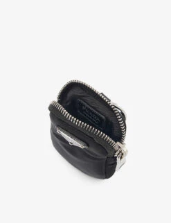 Prada Brand-patch Shell Pouch Keyring -Glam Pouch Store R04107963 BLACK ALT03