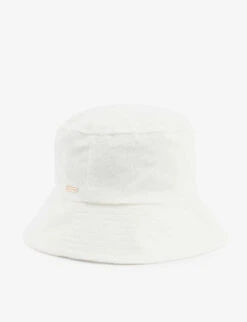 Melissa Odabash Iman Brand-plaque Cotton-blend Bucket Hat 7 Melissa Odabash Iman Brand-plaque Cotton-blend Bucket Hat -Glam Pouch Store R04111487 WHITE ALT02
