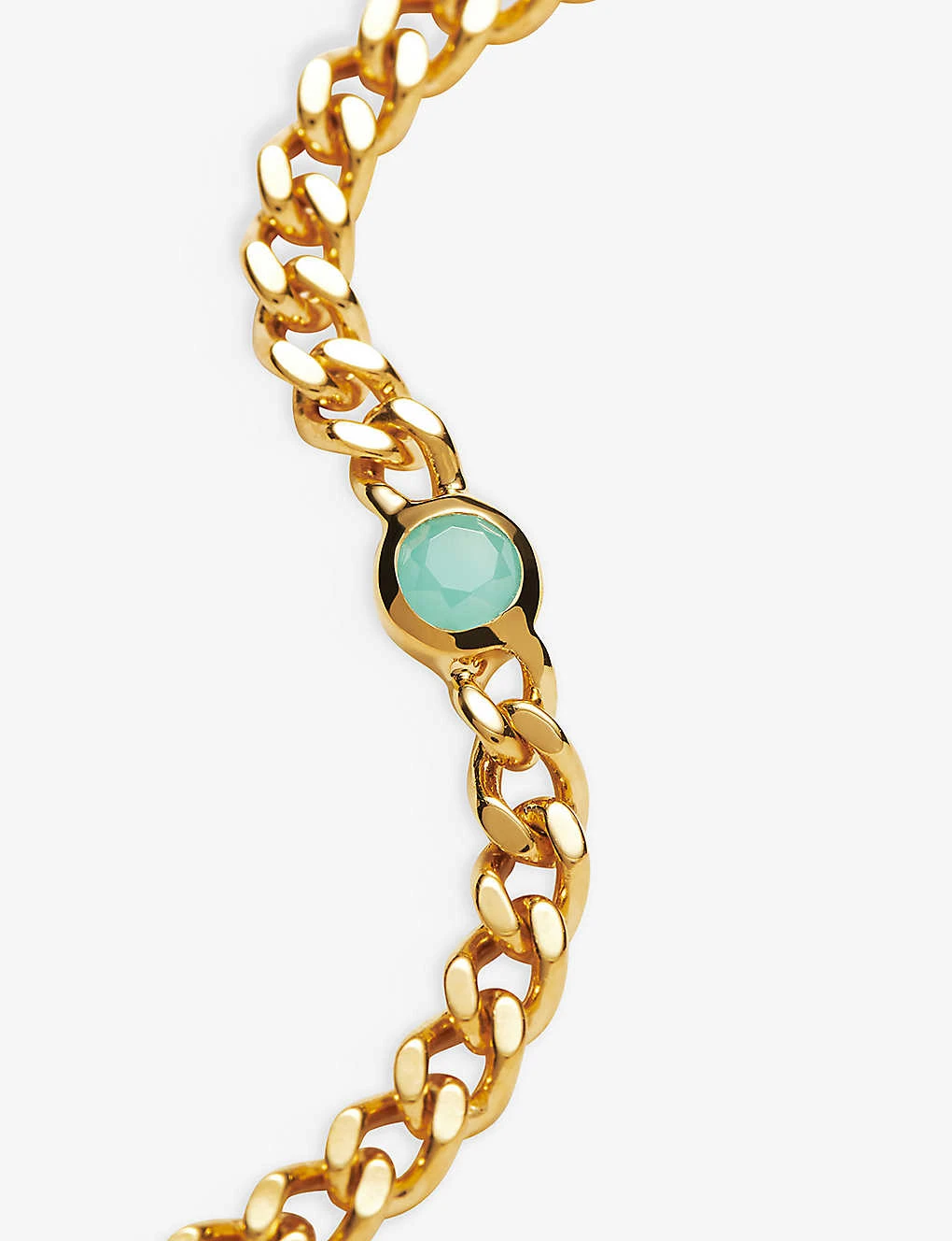 March Birthstone Recycled 18ct Yellow Gold-plated Vermeil Sterling-silver And Aqua Chalcedony Bracelet 5 March Birthstone Recycled 18ct Yellow Gold-plated Vermeil Sterling-silver And Aqua Chalcedony Bracelet - Image 3