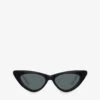 Linda Farrow X The Attico Dora D-shape Acetate Sunglasses -Glam Pouch Store R04111964 BLACK M