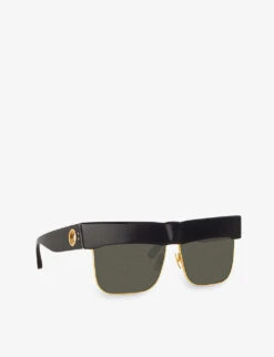 Linda Farrow Rosalie Oversized Square-frame Acetate Sunglasses 8 Linda Farrow Rosalie Oversized Square-frame Acetate Sunglasses -Glam Pouch Store R04111967 BLACK ALT02