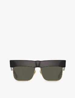 Linda Farrow Rosalie Oversized Square-frame Acetate Sunglasses