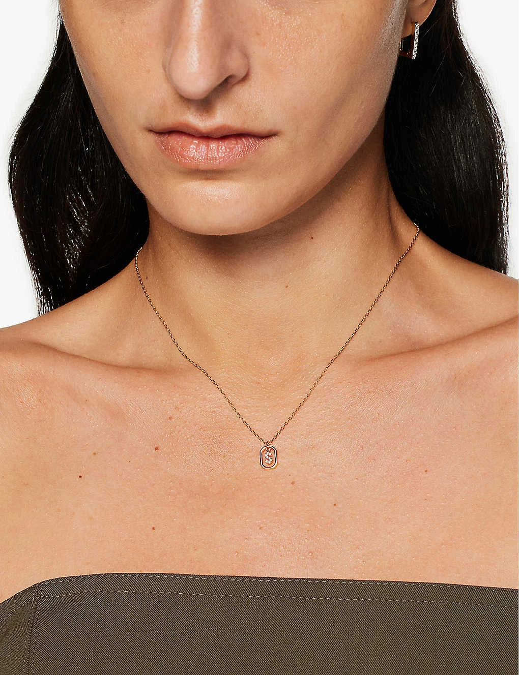 PDPAOLA Letter O Mini 18ct Yellow-gold Plated Sterling-silver And Zirconia Pendant Necklace 4 PDPAOLA Letter O Mini 18ct Yellow-gold Plated Sterling-silver And Zirconia Pendant Necklace - Image 2