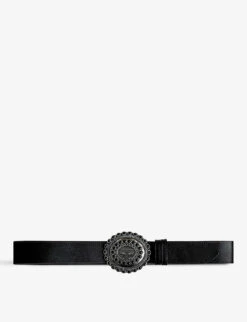 Zadig & Voltaire Santa Jewel-wings Leather Belt 7 Zadig & Voltaire Santa Jewel-wings Leather Belt -Glam Pouch Store R04121825 NOIR ALT02