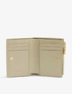 Bottega Veneta Intrecciato Zip-around Small Leather Wallet -Glam Pouch Store R04121928 TRAVERTINEGOLD ALT03