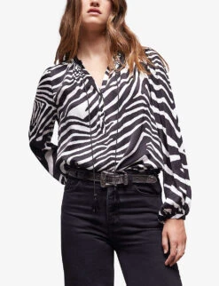 THE KOOPLES Gem-embellished Western-style Metal Buckle Belt -Glam Pouch Store R04127957 BLA01 ALT02