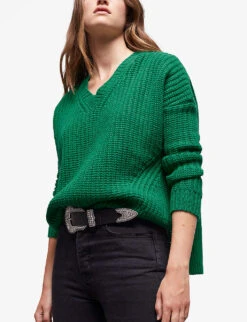 THE KOOPLES Crystal-embellished Leather Belt -Glam Pouch Store R04127958 BLA01 ALT02