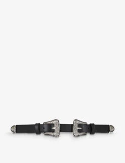 THE KOOPLES Engraved Western-style Leather Belt