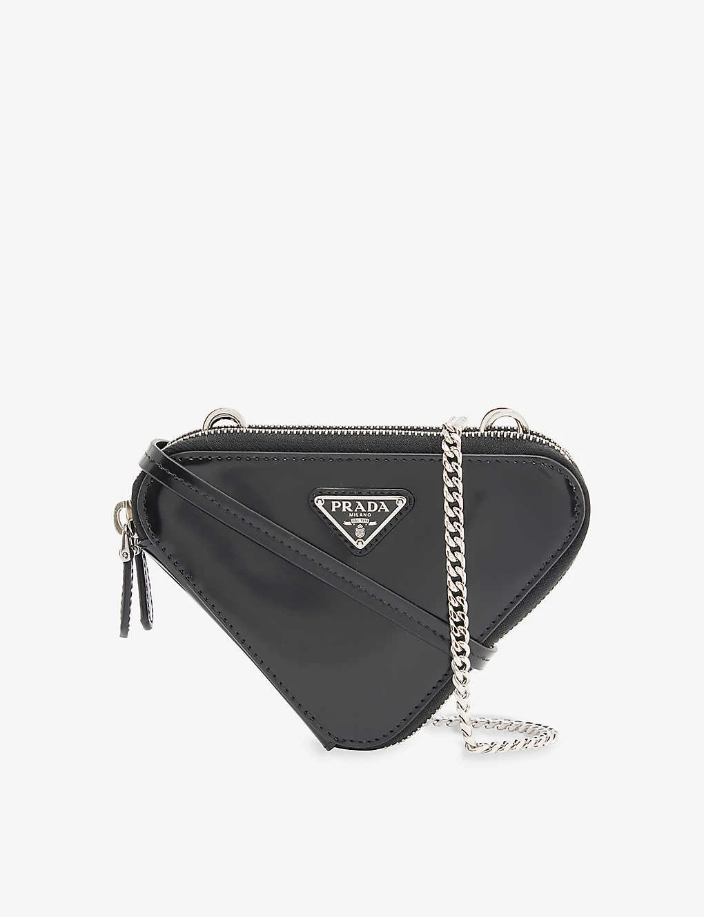 Prada Triangle Mini Leather Pouch Bag 3 Prada Triangle Mini Leather Pouch Bag