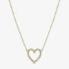 Zoe Chicco Open Heart 14ct Yellow-gold And 0.10ct Diamond Pendant Necklace 1 Zoe Chicco Open Heart 14ct Yellow-gold And 0.10ct Diamond Pendant Necklace -Glam Pouch Store R04129641 YELLOWGOLD M