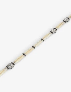 THE KOOPLES Faux-pearl And Beaded Leather Belt -Glam Pouch Store R04130011 ECR01 ALT02