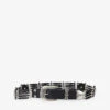 THE KOOPLES Metal-pearl Engraved-disc Leather Belt 2 THE KOOPLES Metal-pearl Engraved-disc Leather Belt -Glam Pouch Store R04130013 BLA01 M