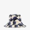 Seafolly Modern Take Abstract-print Cotton Bucket Hat -Glam Pouch Store R04131543 BLACK M