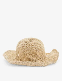Seafolly Soleil Ruffed-brim Paper Hat 7 Seafolly Soleil Ruffed-brim Paper Hat -Glam Pouch Store R04131544 SAND ALT02