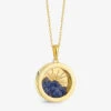 Sunburst Amulet Medium 22ct Gold-plated Sterling Silver And Sapphire Necklace -Glam Pouch Store R04133748 YELLOWGOLD M
