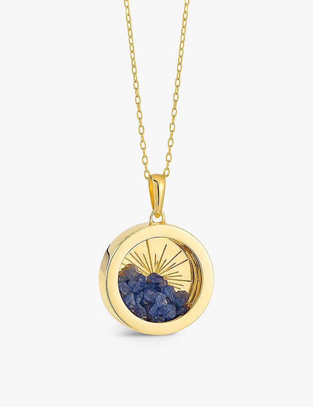 Sunburst Amulet Medium 22ct Gold-plated Sterling Silver And Sapphire Necklace 3 Sunburst Amulet Medium 22ct Gold-plated Sterling Silver And Sapphire Necklace