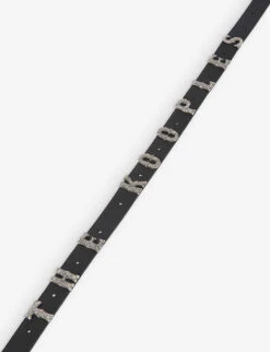 THE KOOPLES Western-style Thin Leather Belt 7 THE KOOPLES Western-style Thin Leather Belt -Glam Pouch Store R04134648 BLA01 ALT02