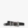 THE KOOPLES Western-style Thin Leather Belt -Glam Pouch Store R04134648 BLA01 M